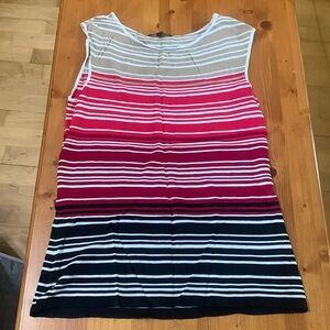 Sleeveless striped shirt